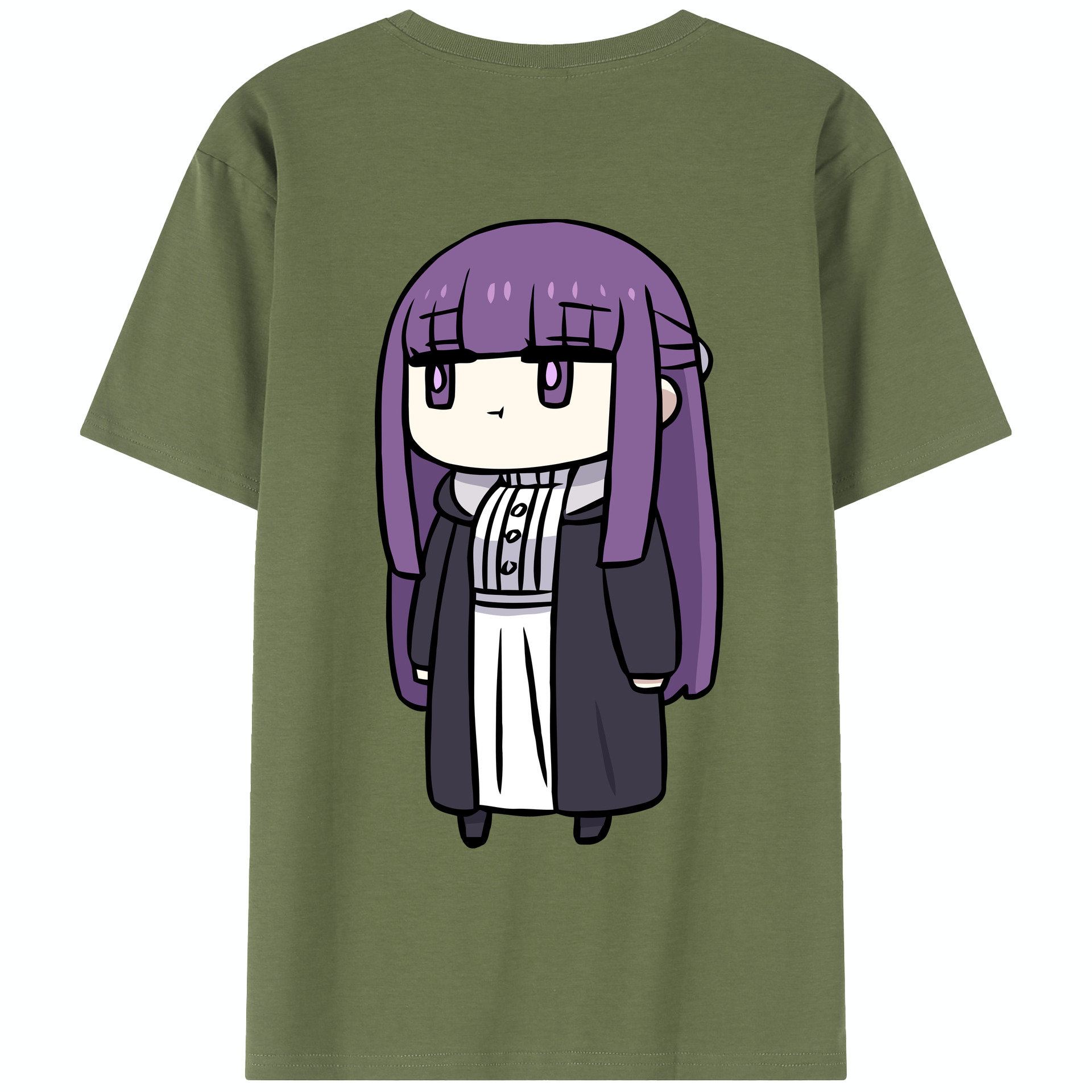 （画像用） 葬送のフリーレン Frieren 綿100％半袖Tシャツ（背面プリント）